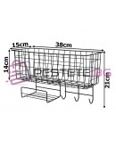 Органайзер за баня и кухня с 3 куки лофт